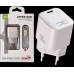 Адаптер СЗУ DC CA-F06 GaN 30W (1Type-C) + кабель Type-C - Type-C (білий) D